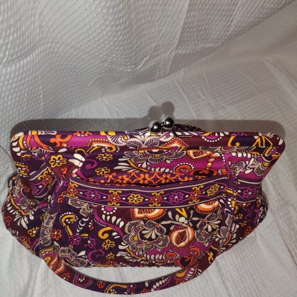 Vera Bradley Alice Purse Quilted Handbag With Kiss Lock Sunset Safari Pattern - Picture 5 of 13